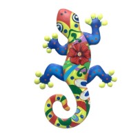 Gecko Metal Wall Art Home Decor Stylish Wall Decoration Wrought Iron Gecko Home Wall Hanging Crafts Pendant